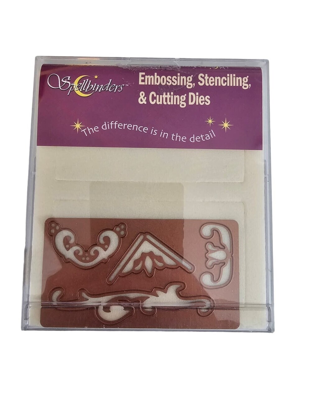 Spellbinders Craft Die Set Geometric Abstract Shapes Corners Scroll